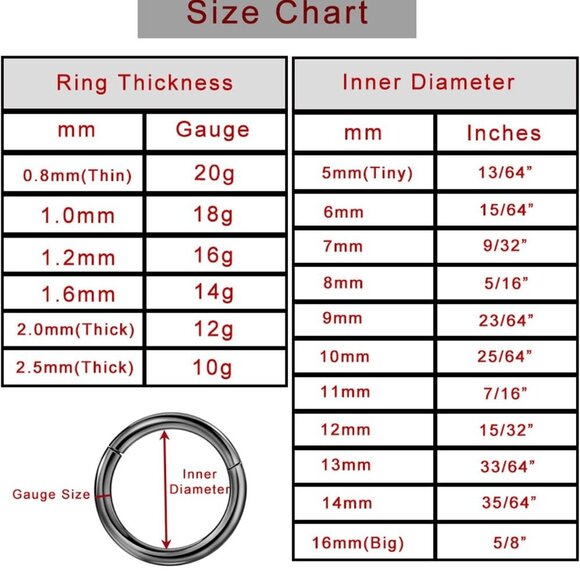 Elegant 316L Surgical Steel Nose & Cartilage Hoops with Clear CZ Stones - Picture 6 of 6